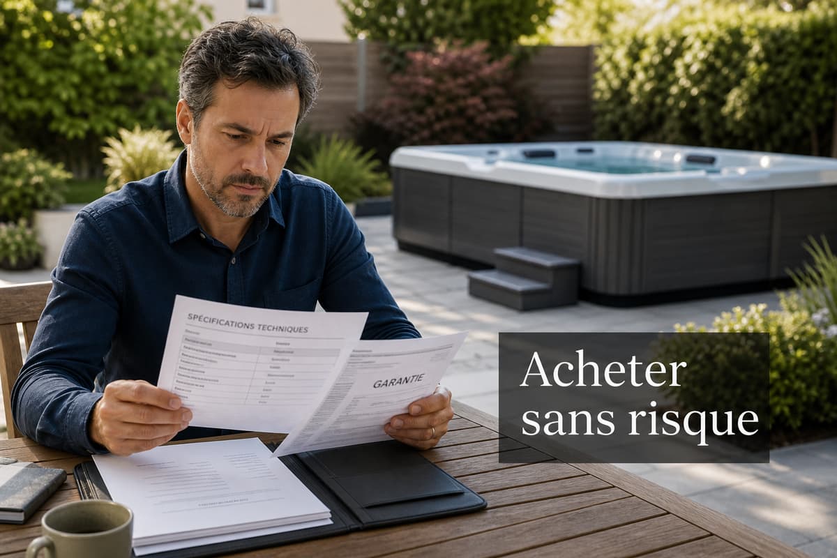 Vérification attentive des documents de garantie et de la notice technique avant l'achat d'un spa